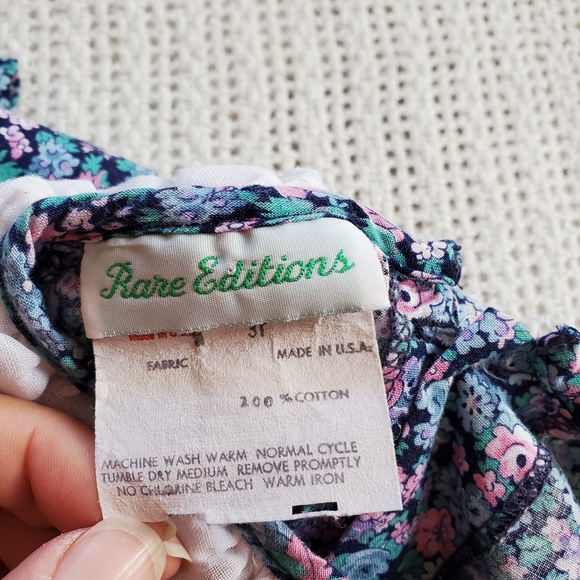 Vintage Baby Girls Dress Youth Size 3T Rare Editions Floral USA Union Made - Picture 4 of 7